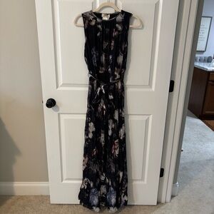 Fuzzi Dark Floral Tank Maxi Dress size Small